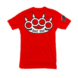 Spiked Brass Knuckles t-shirt in red