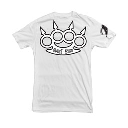 Spiked Brass Knuckles t-shirt in white